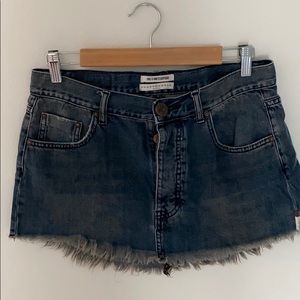 One Teaspoon cut off denim skirt size 27
